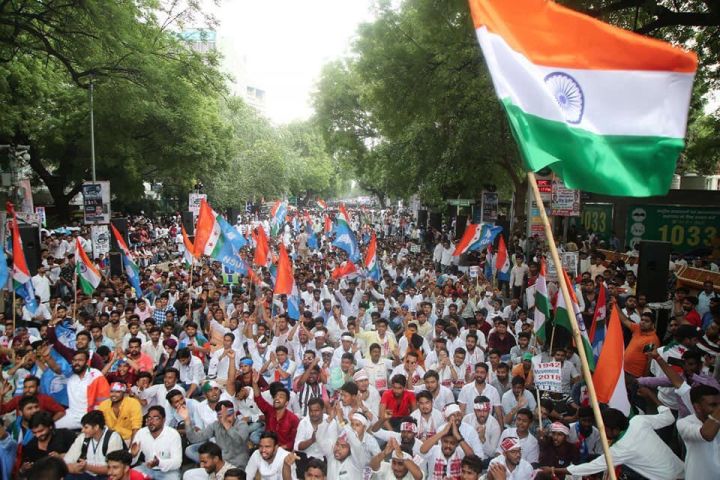 NSUI Protest At Jantar Mantar