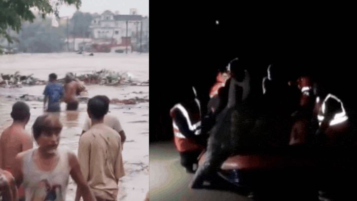 IAF Helicopters, SDRF Teams Rescue Stranded in Chitrakoot Flood