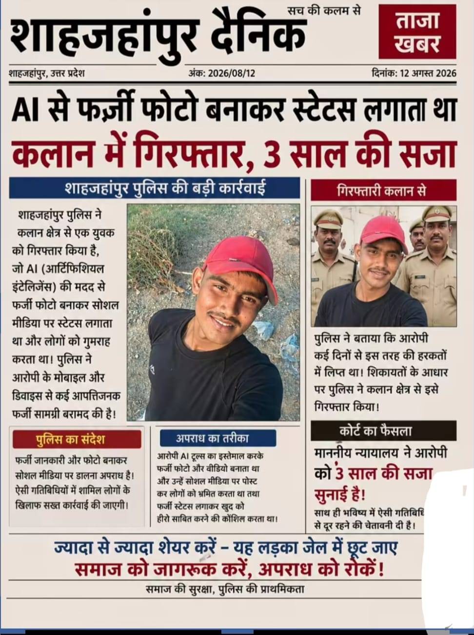 एआई से फर्जी पोस्ट बनाने का मामला सामने आया