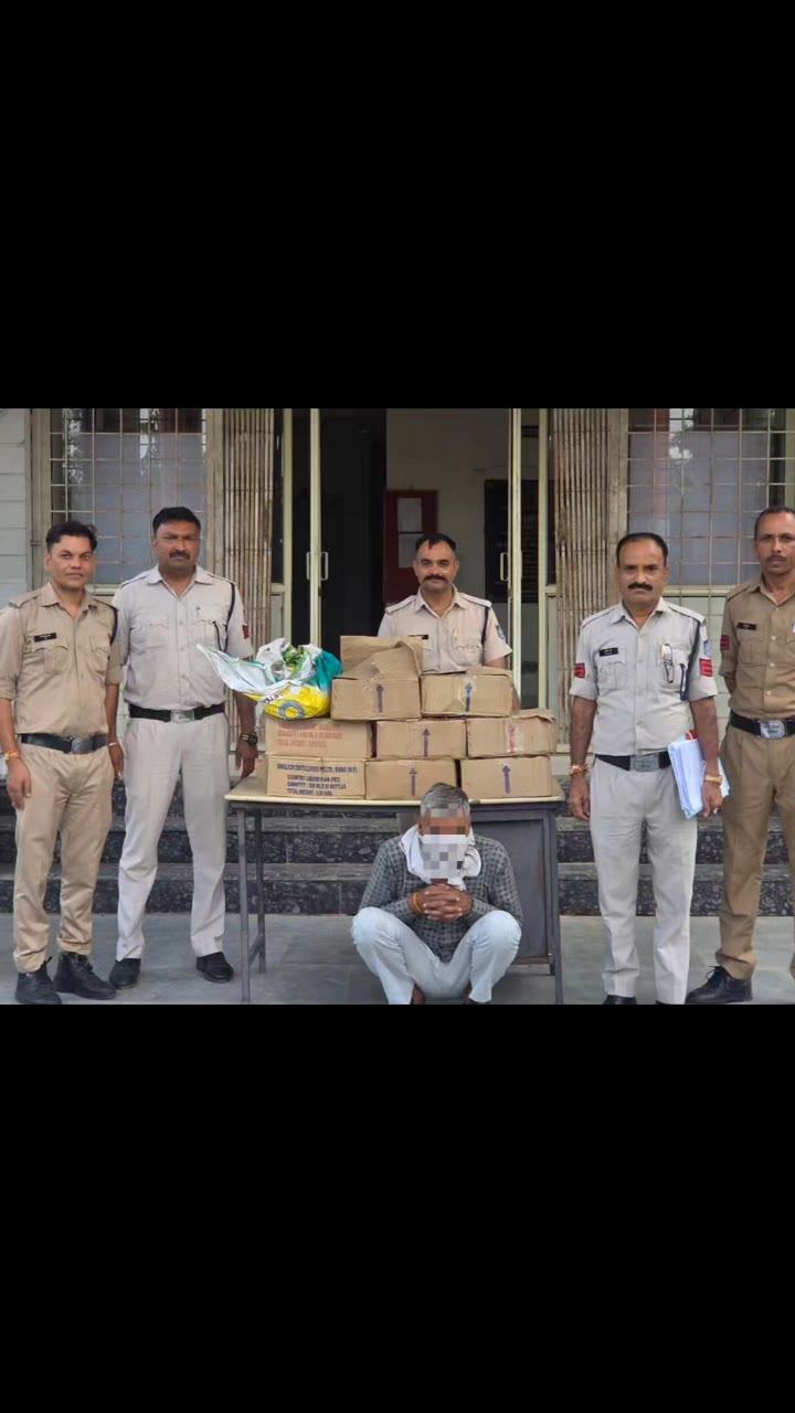 मुरैना: कैलारस पुलिस ने 8 पेटी अवैध शराब के साथ एक तस्कर को दबोचा
